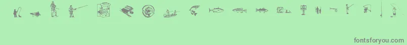 FishingAnyone Font – Gray Fonts on Green Background