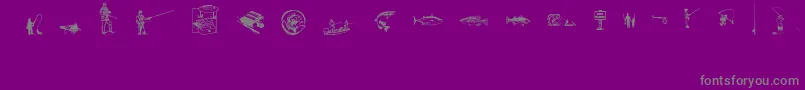 FishingAnyone Font – Gray Fonts on Purple Background