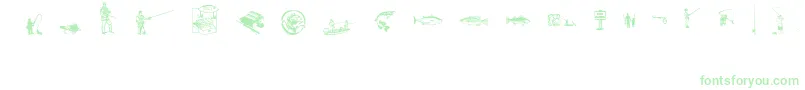 FishingAnyone Font – Green Fonts on White Background
