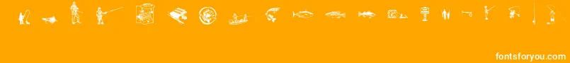 FishingAnyone Font – White Fonts on Orange Background