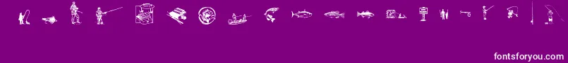 FishingAnyone Font – White Fonts on Purple Background