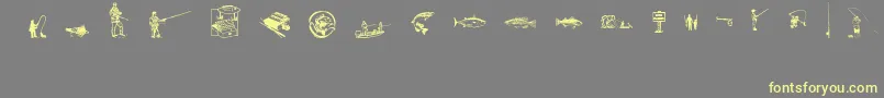 FishingAnyone Font – Yellow Fonts on Gray Background