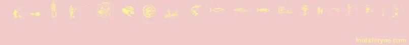 FishingAnyone Font – Yellow Fonts on Pink Background