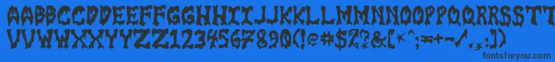 GoreFontIi Font – Black Fonts on Blue Background