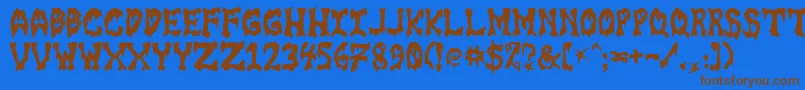 GoreFontIi Font – Brown Fonts on Blue Background