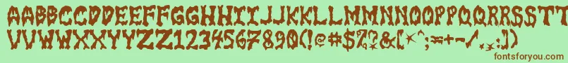 GoreFontIi Font – Brown Fonts on Green Background