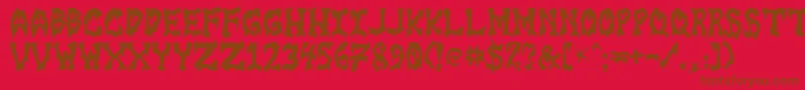 En savoir plus sur la police GoreFontIi Police GoreFontIi – polices brunes sur fond rouge