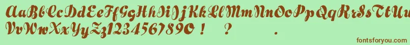 Hertziano Font – Brown Fonts on Green Background