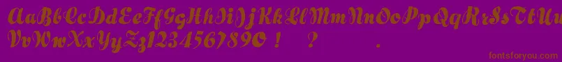 Шрифт Hertziano – коричневые шрифты на фиолетовом фоне