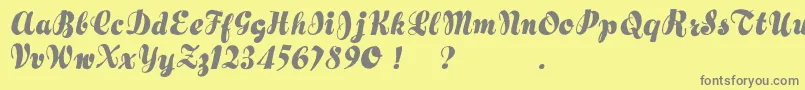 Шрифт Hertziano – серые шрифты на жёлтом фоне