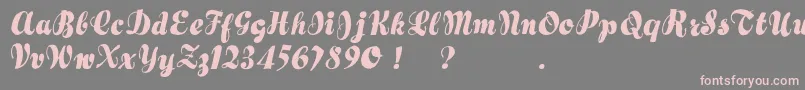 Шрифт Hertziano – розовые шрифты на сером фоне