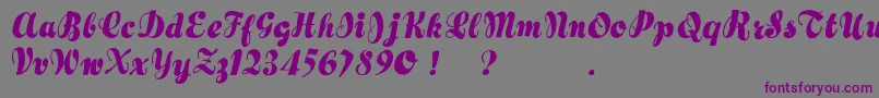 Czcionka Hertziano – fioletowe czcionki na szarym tle