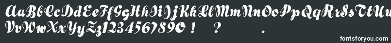 Шрифт Hertziano – белые шрифты на чёрном фоне