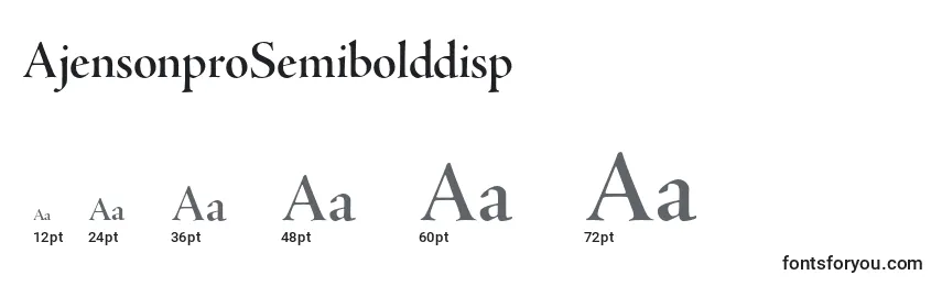 Размеры шрифта AjensonproSemibolddisp