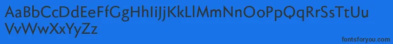 Fabersanspro65reduced Font – Black Fonts on Blue Background