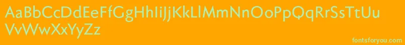 Fabersanspro65reduced Font – Green Fonts on Orange Background