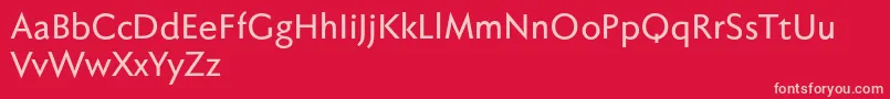 Fabersanspro65reduced Font – Pink Fonts on Red Background