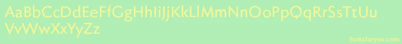 Fabersanspro65reduced Font – Yellow Fonts on Green Background
