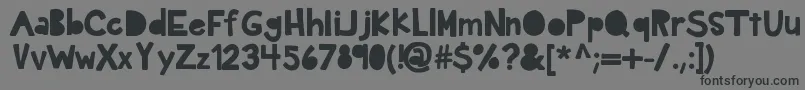 Więcej informacji o czcionce Kbdarkhour Czcionka Kbdarkhour – czarne czcionki na szarym tle