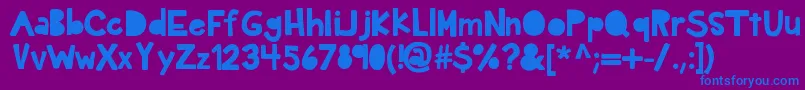 Kbdarkhour Font – Blue Fonts on Purple Background