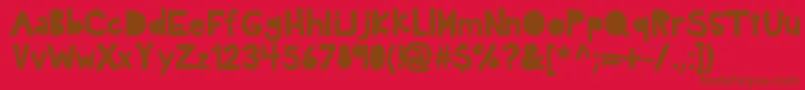 fuente Kbdarkhour – Fuentes Marrones Sobre Fondo Rojo