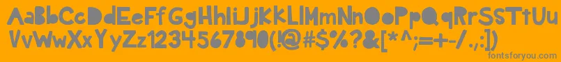 Шрифт Kbdarkhour – серые шрифты на оранжевом фоне