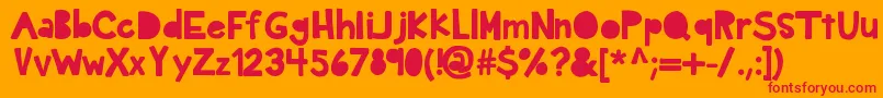Saiba mais sobre a fonte Kbdarkhour Fonte Kbdarkhour – fontes vermelhas em um fundo laranja