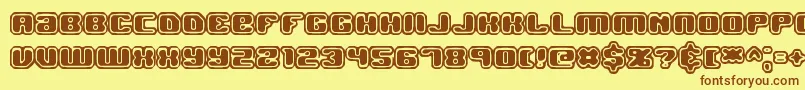 Jawbrko2 Font – Brown Fonts on Yellow Background