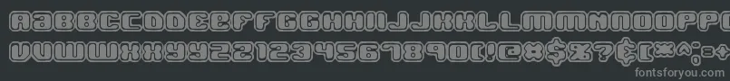 Jawbrko2 Font – Gray Fonts on Black Background