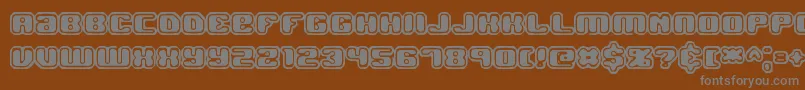 Jawbrko2 Font – Gray Fonts on Brown Background