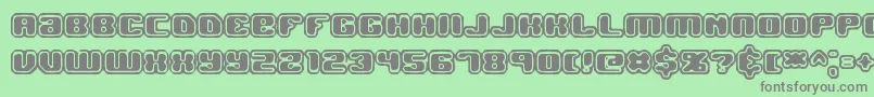 Jawbrko2 Font – Gray Fonts on Green Background