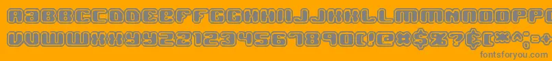 Jawbrko2-Schriftart – Graue Schriften auf orangefarbenem Hintergrund