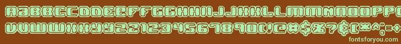 Jawbrko2 Font – Green Fonts on Brown Background