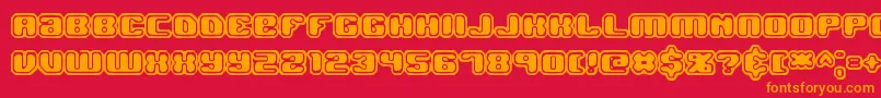 Jawbrko2 Font – Orange Fonts on Red Background