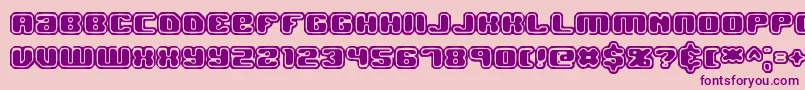 Jawbrko2-Schriftart – Violette Schriften auf rosa Hintergrund