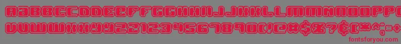 Police Jawbrko2 – polices rouges sur fond gris