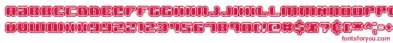 Jawbrko2 Font – Red Fonts on White Background