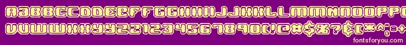 Jawbrko2 Font – Yellow Fonts on Purple Background