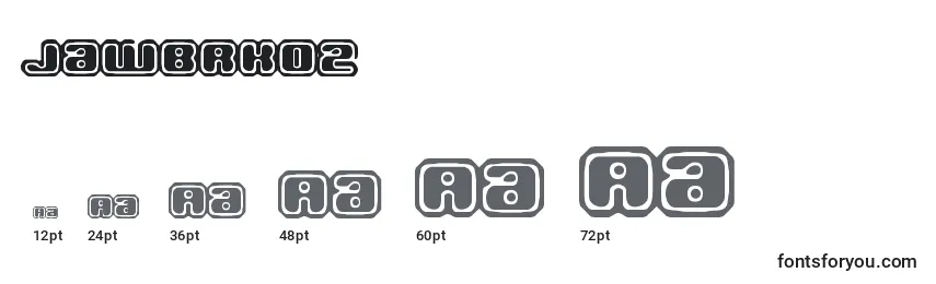 Jawbrko2 Font Sizes