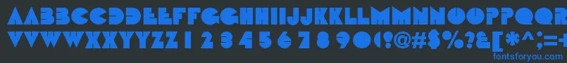 Bebit Font – Blue Fonts on Black Background