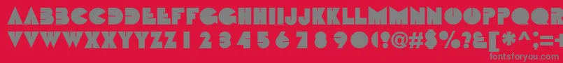 フォントBebit – 赤い背景に灰色の文字