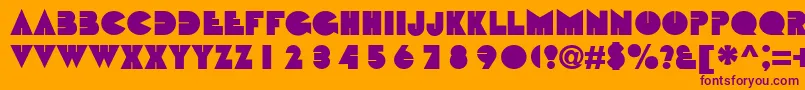 Bebit Font – Purple Fonts on Orange Background