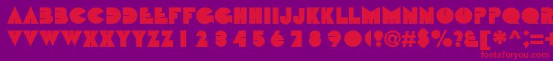 Bebit Font – Red Fonts on Purple Background