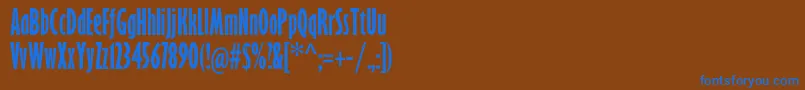 Czcionka GillsansstdBoldextracond – niebieskie czcionki na brązowym tle