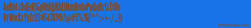 Czcionka GillsansstdBoldextracond – brązowe czcionki na niebieskim tle