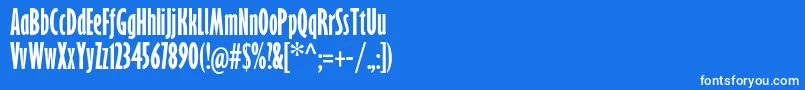 フォントGillsansstdBoldextracond – 青い背景に白い文字