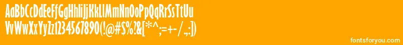 フォントGillsansstdBoldextracond – オレンジの背景に白い文字