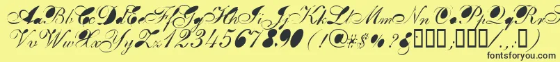 Breab Font – Black Fonts on Yellow Background