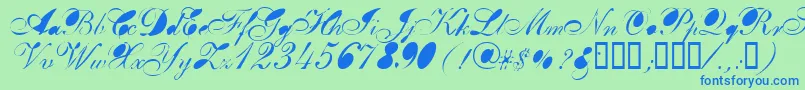 Breab Font – Blue Fonts on Green Background