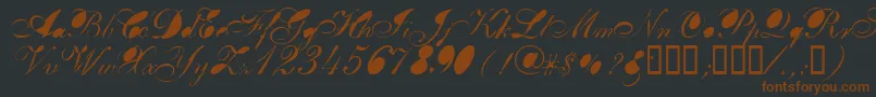 Breab-fontti – ruskeat fontit mustalla taustalla